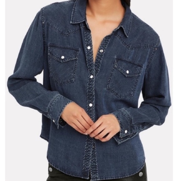 Rails Tops - NWOT Rails Remi Dark Vintage Wash Western Shirt (S)